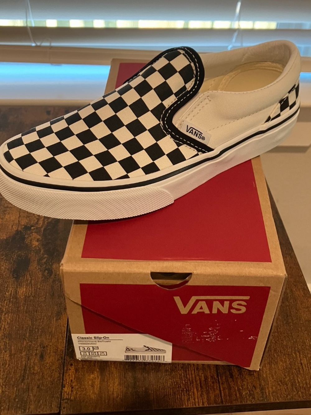 Vans Checkerboard Slip-On Skate Shoe - Black & White